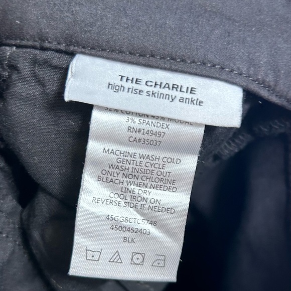 Joe's Jeans | The Charlie High Rise Skinny Ankle, Coated | Black | Size 28 - Picture 6 of 12